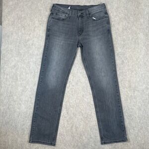 Levis Jeans Mens 32x34 Gray Denim 541 Athletic Tapered Leg Stretch Flex Pants 32